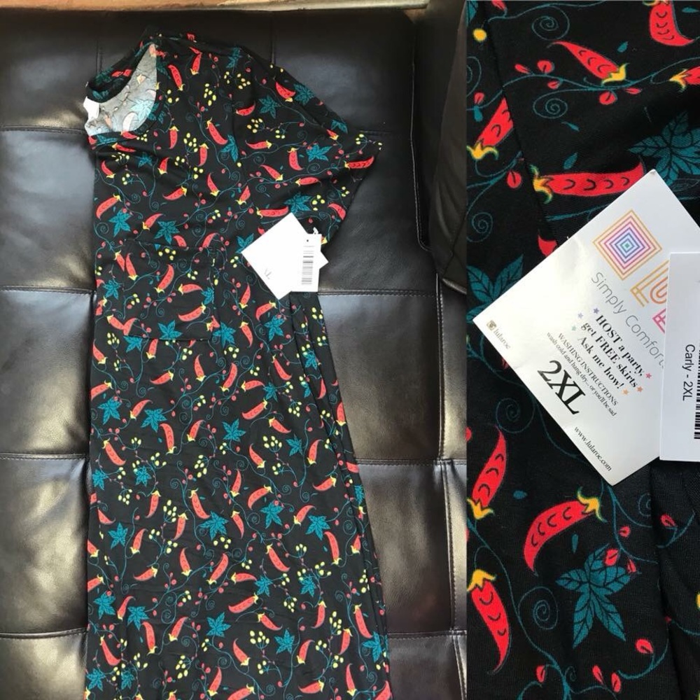 LulaRoe Carly 2XL Chili Peppers